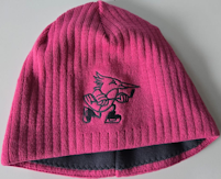 Muetze pink mit Woodie anthrazit 200
